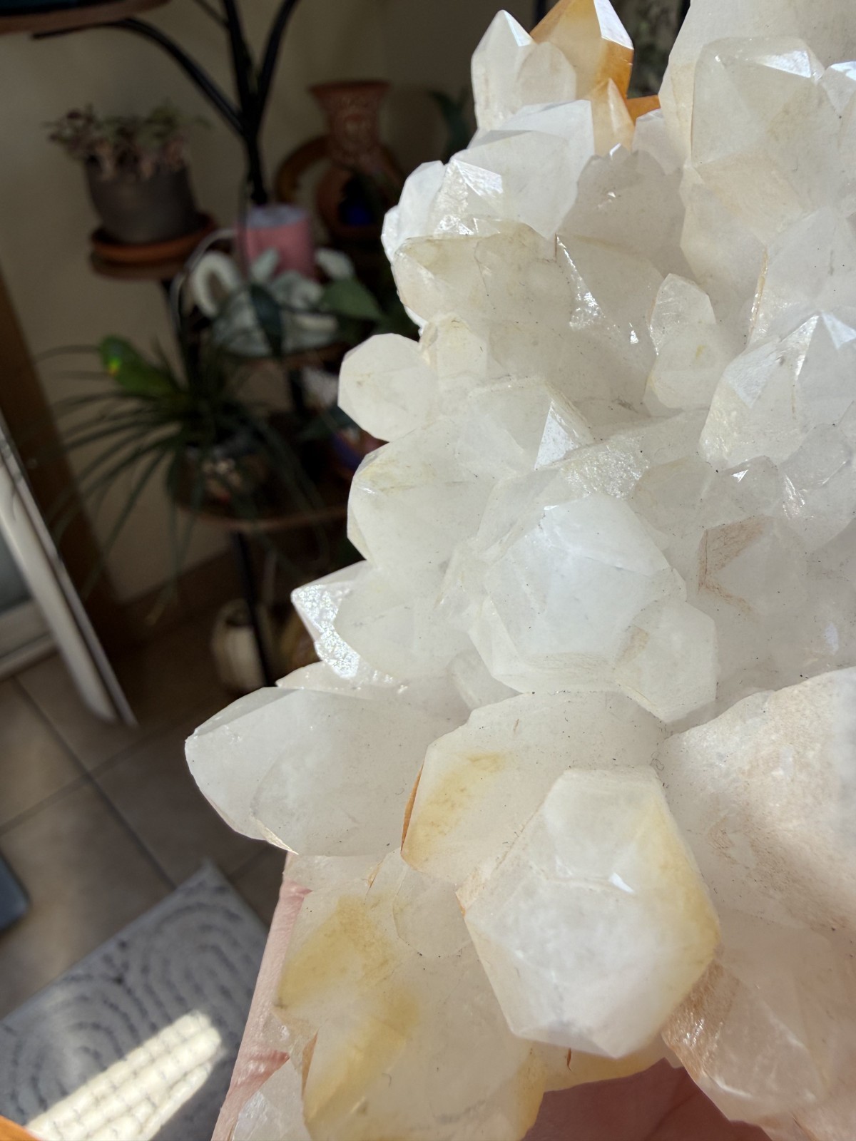Mango Quartz Crystal Specimen – White Quartz with Bright Yellow Inclusions – 1.1