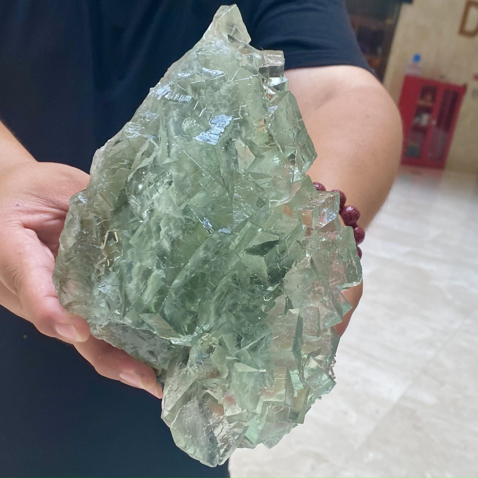 6.87LB Natural green fluorite crystal mineral specimen-Xianghualing fluorite 、