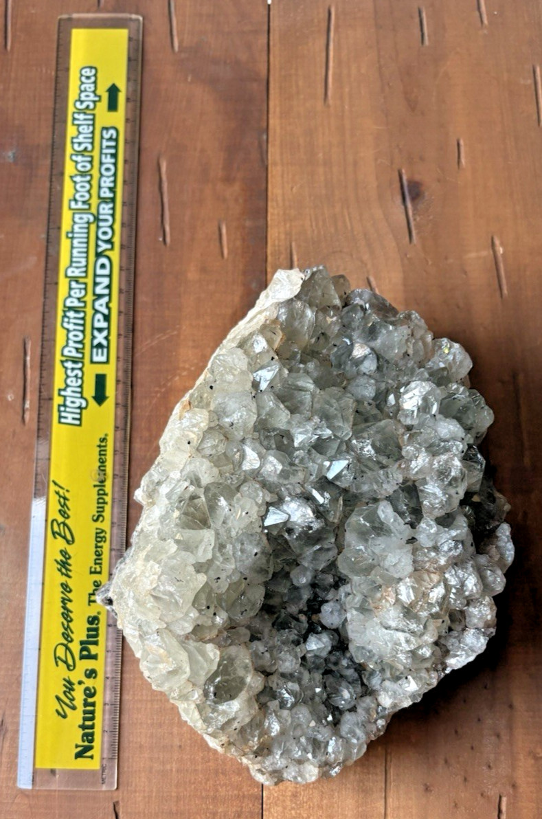 Large 4.3 lb Natural Smoky Quartz Crystal Cluster Druzy Multiple Points