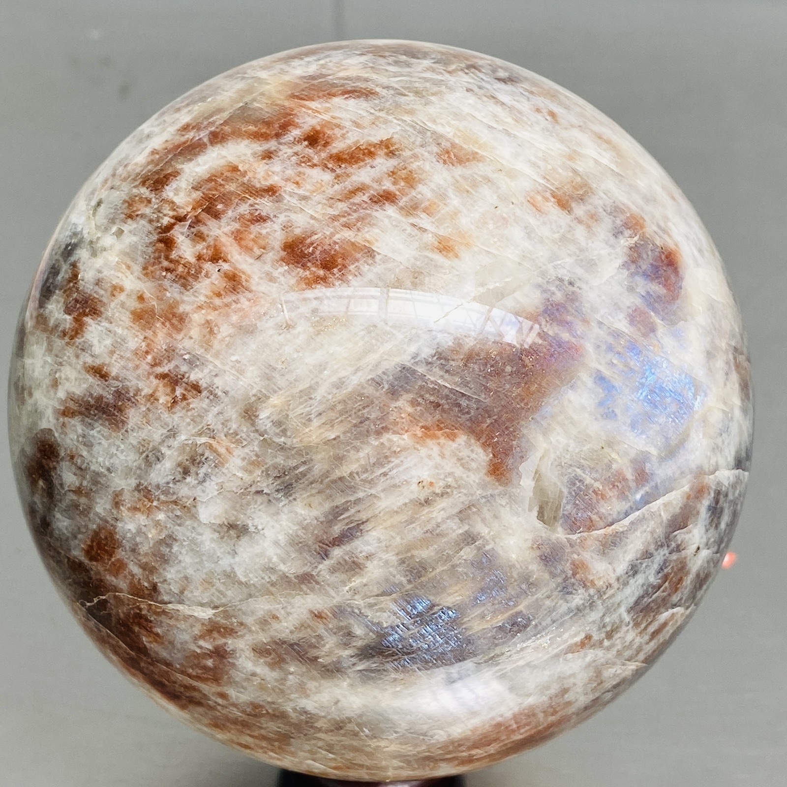 Natural Gray moonstone sphere quartz Crystal ball Healing 2100G (4.62LB)