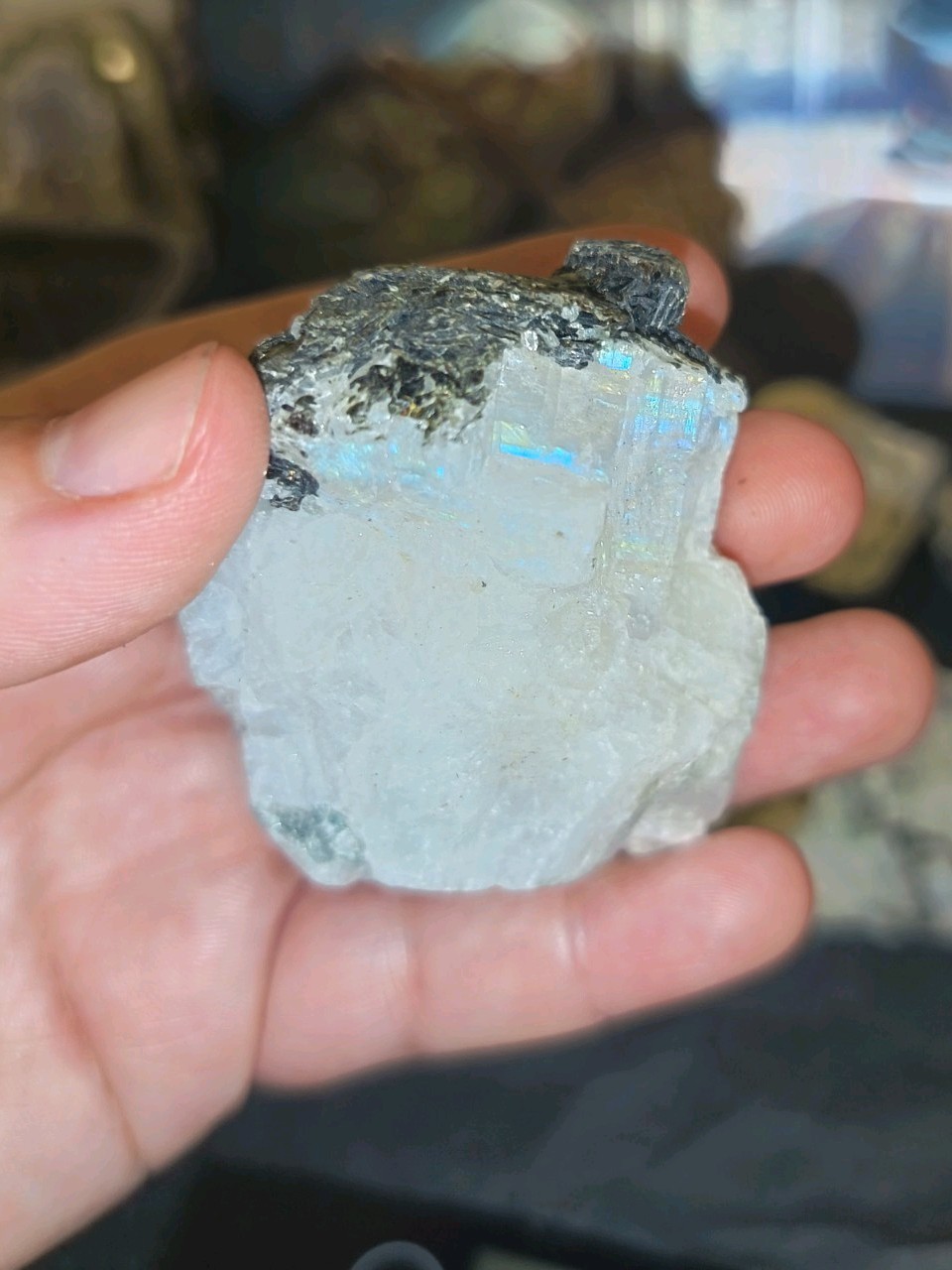 Rainbow Moonstone Rough Raw Crystal Piece 50-100g