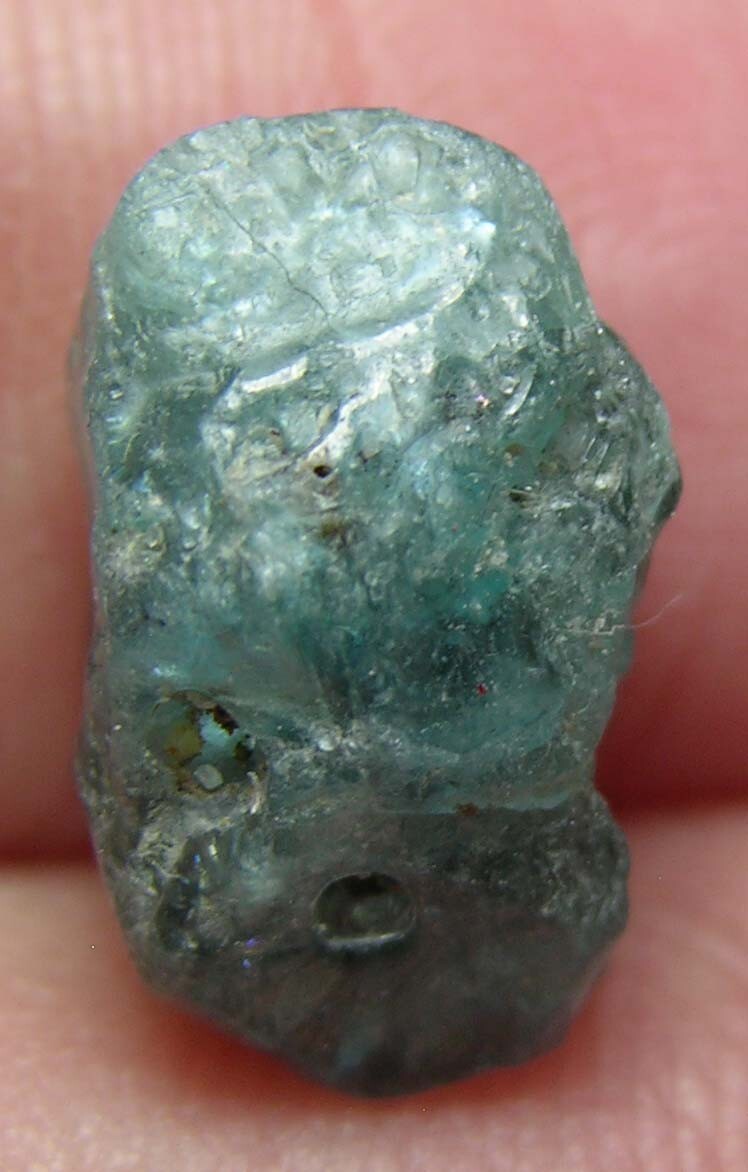#42 Cambodia 10.05ct Natural Rough Uncut Blue Zircon Crystal Specimen 2.05g 13mm