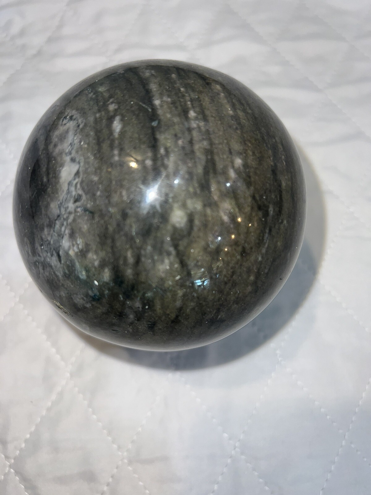 3.5 Pounds 4 Inch Natural Green Onyx Calcite Crystal Energy Healing Ball New.