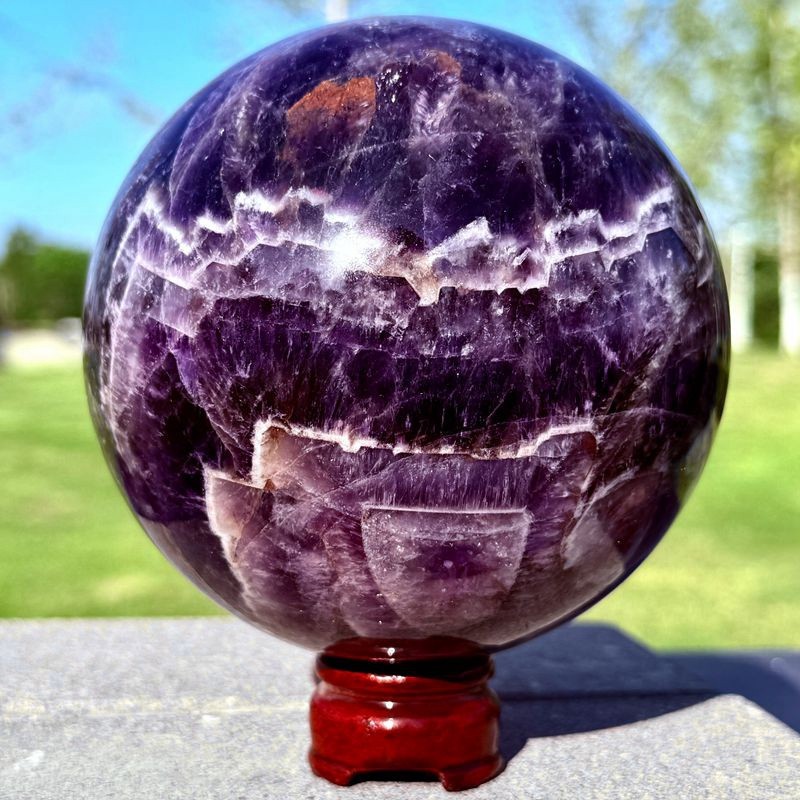 5.93LB Natural dreamy purple crystal ball – quartz crystal energy ball
