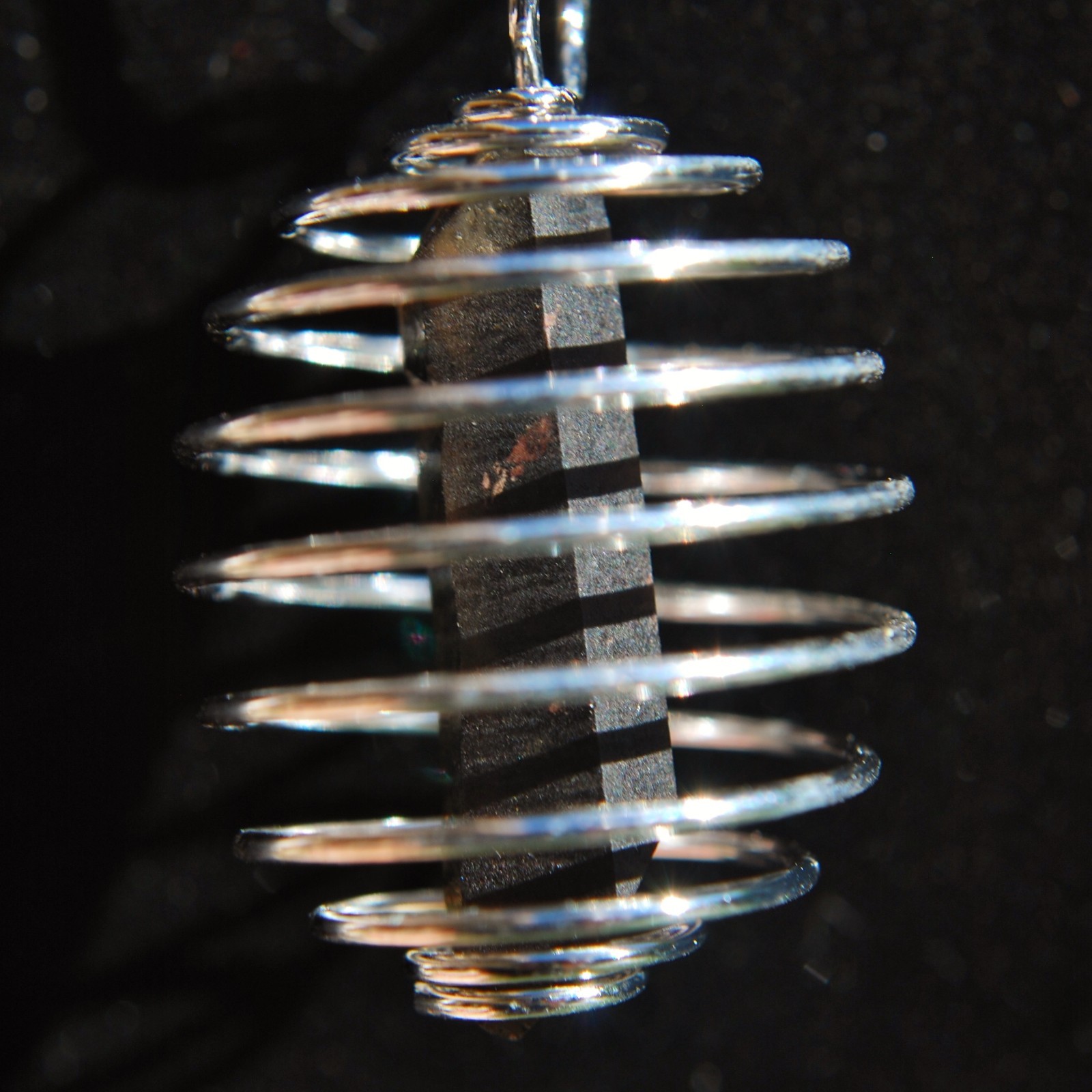 Charged Smokey Quartz Crystal Pendant EMF Protection 20″ Stainless Steel Chain