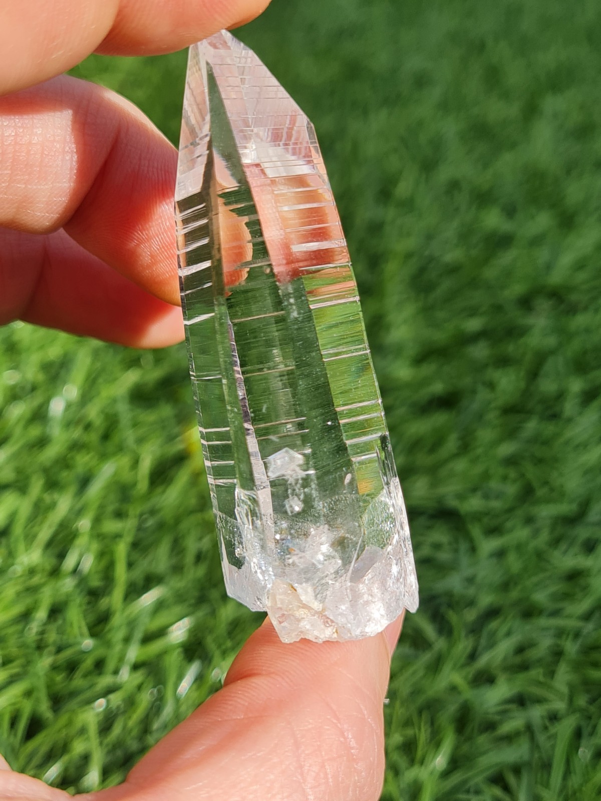 Himalayan Clear Quartz Point Nepal High Clarity Akashic Lines High Altitude 36g