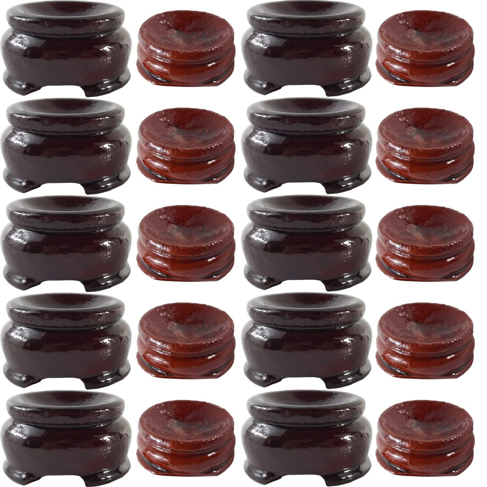 20PCS Wooden Egg Holders – 2 Sizes Display Stands for Eggs and Balls