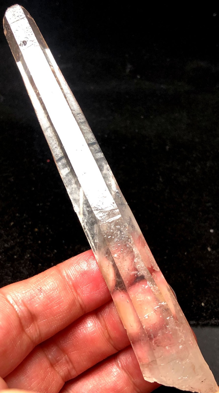 52g 136mm Himalaya energy Singing Lemurian Quartz Lemuria Crystal Point t473