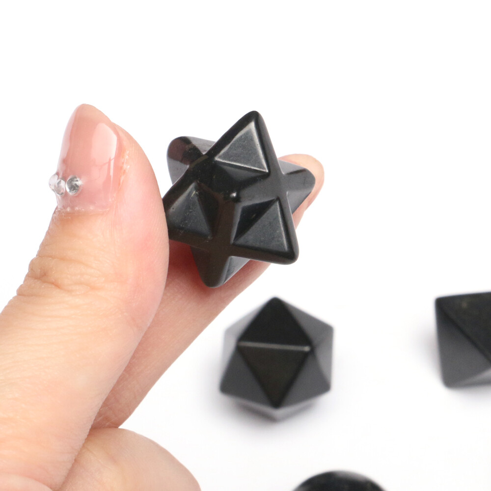 Geometry Shungite Sacred Gemstone Black Platonic Solids Stone EMF Antique Set