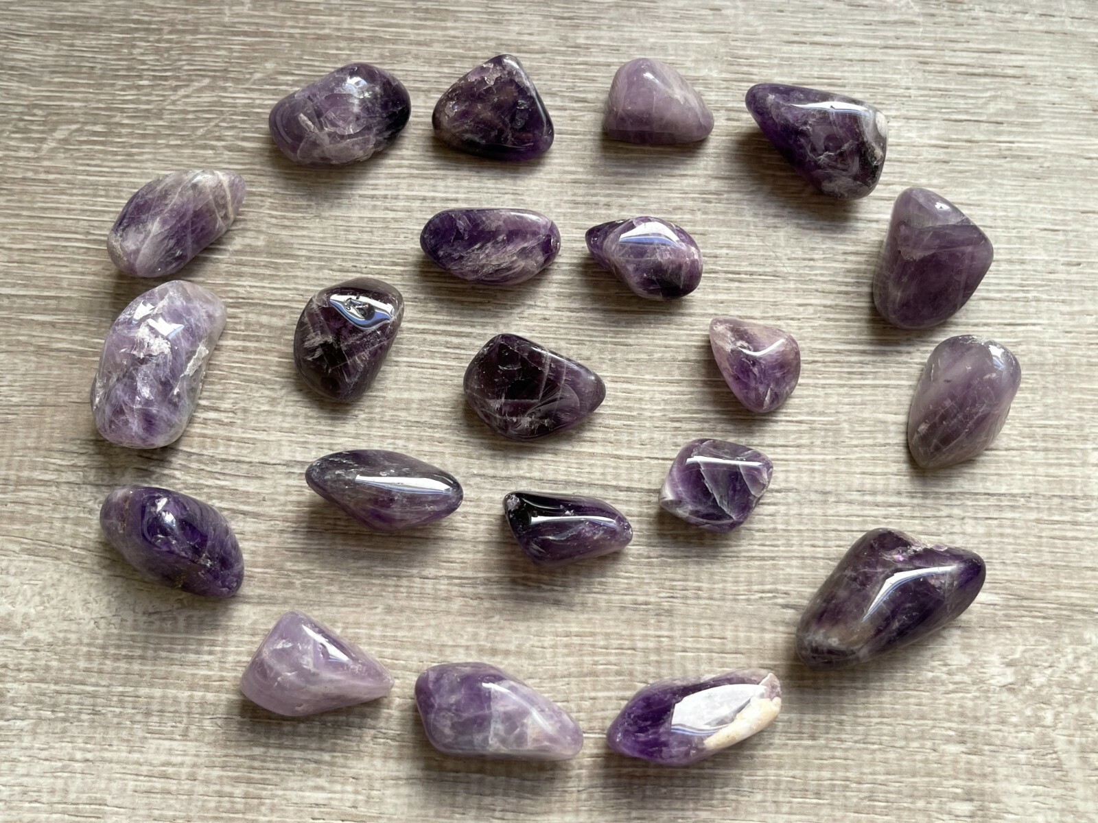 Grade A++ Amethyst Tumbled Stones, 0.75″-1.25″ Purple Amethyst Polished,Bulk Lot