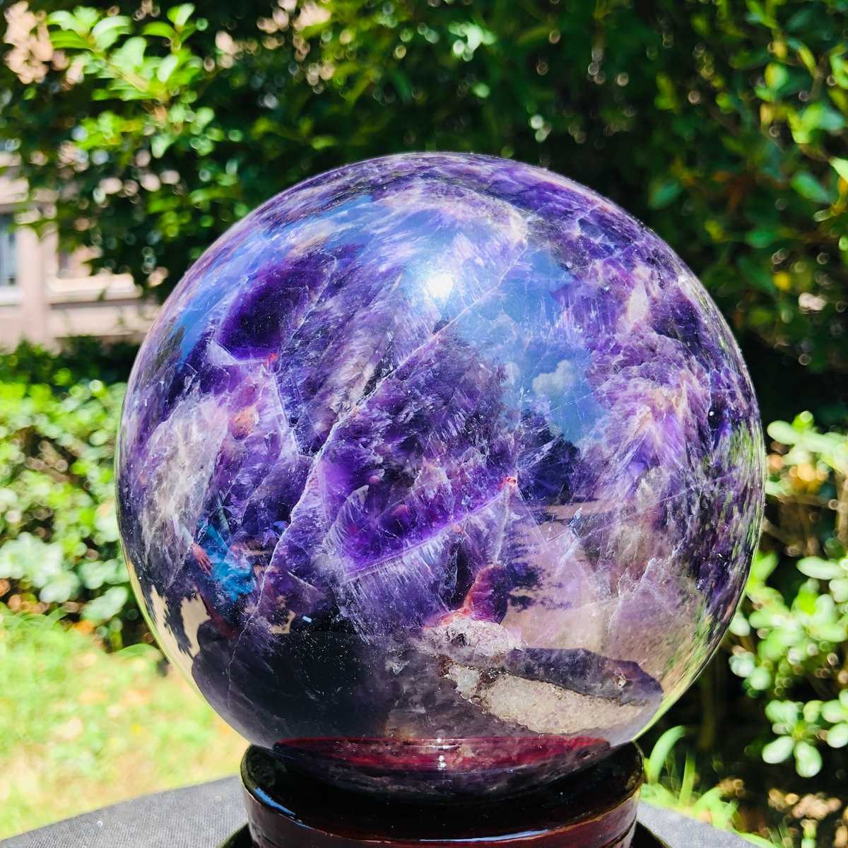 7.96LB Natural dream amethyst sphere quartz polished ball healing decor gift