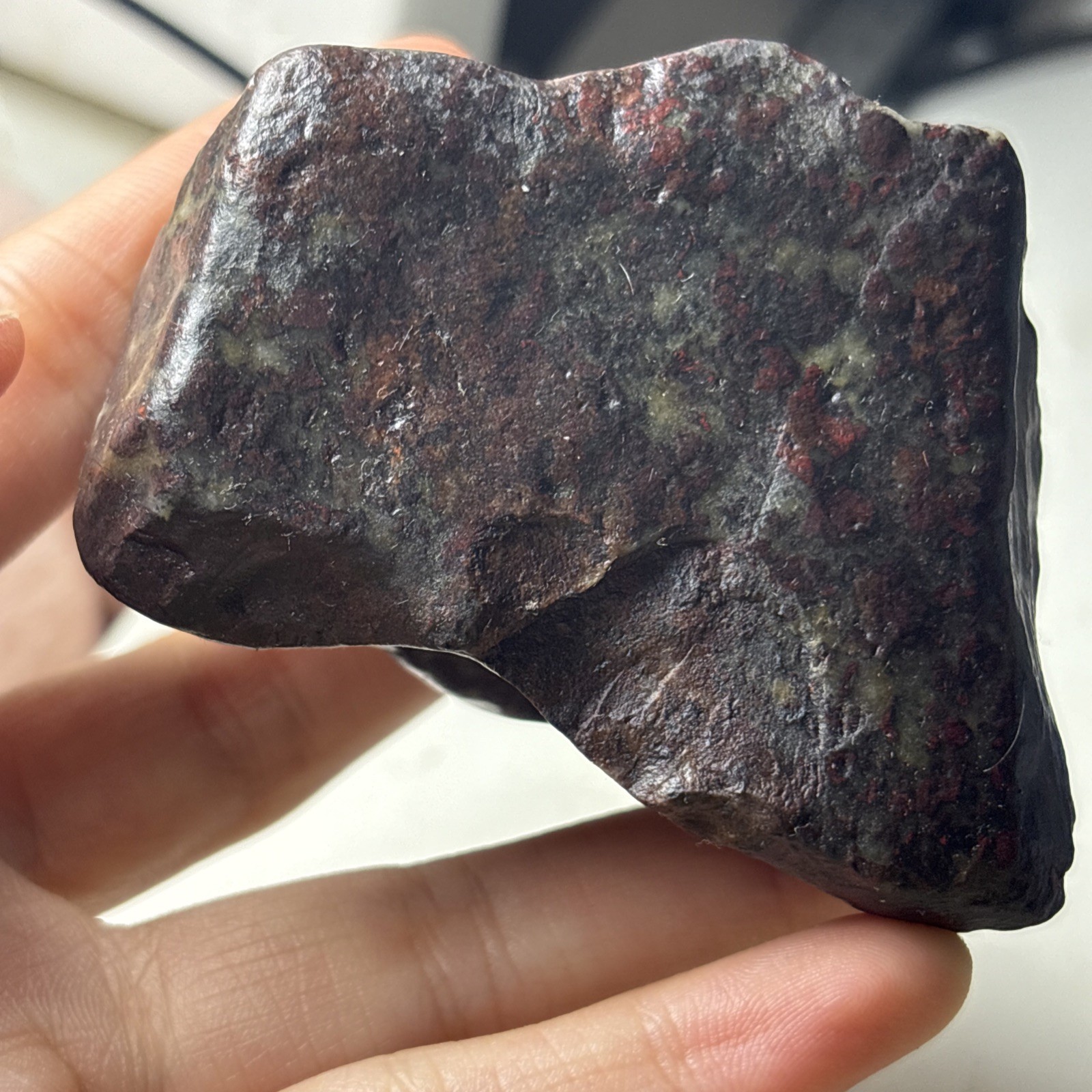 187g Natural Iddingsite meteorite specimen raw stone from China a2