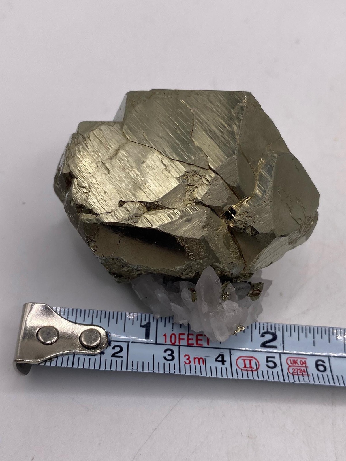 Shimmering Pyrite Dodecahedron with Quartz! See Video!