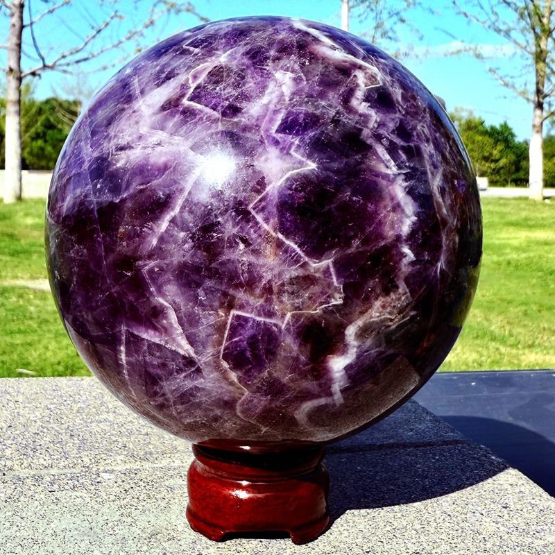 4.21LB Natural Dreamy Purple Crystal Ball – Quartz Crystal Energy Sphere