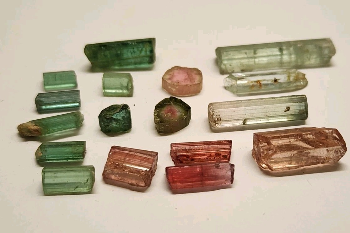 30cts Beautiful Multi Color Tourmaline Lot Gemmy Crystals
