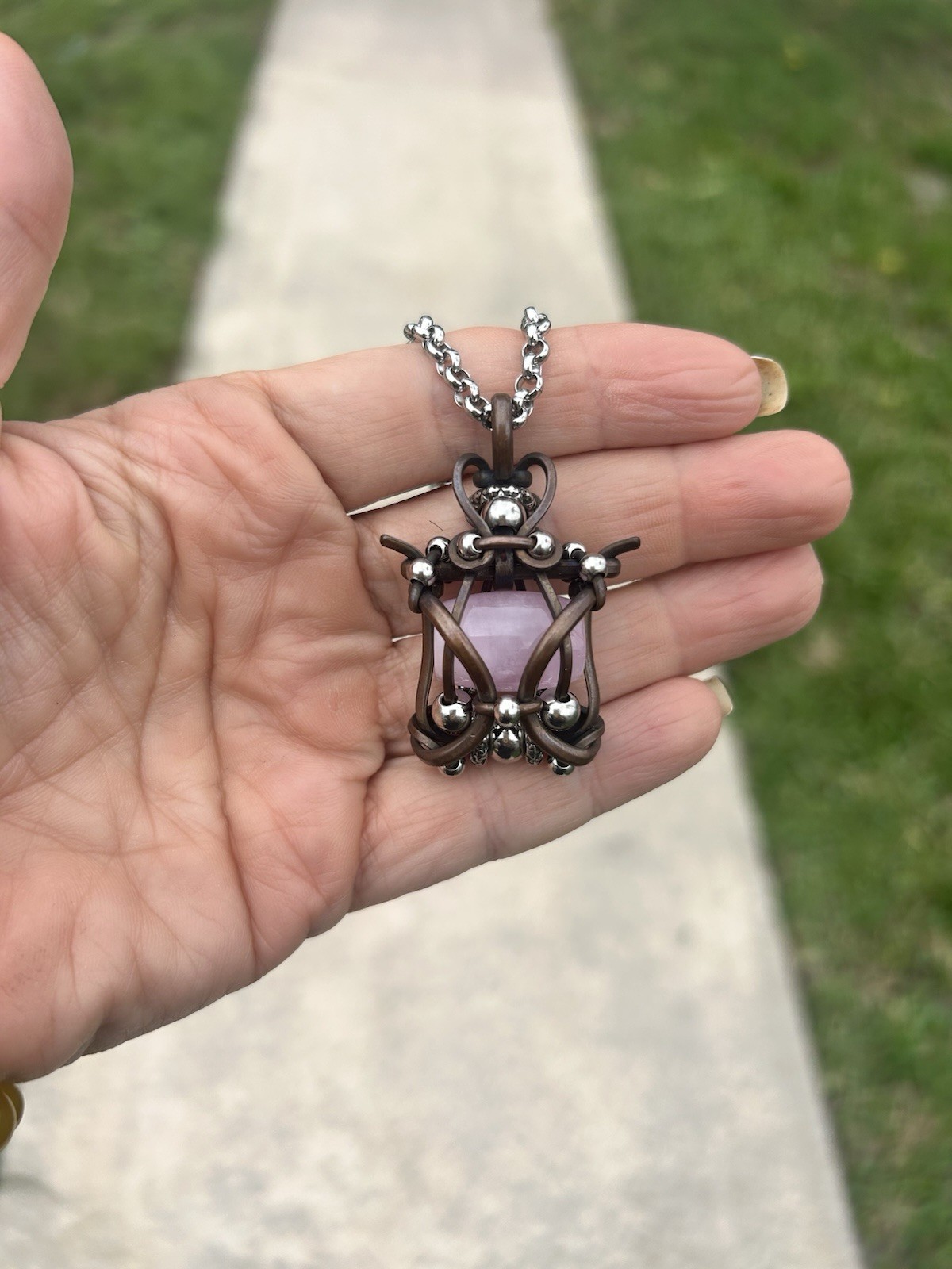 Rose Quartz Crystal Necklace