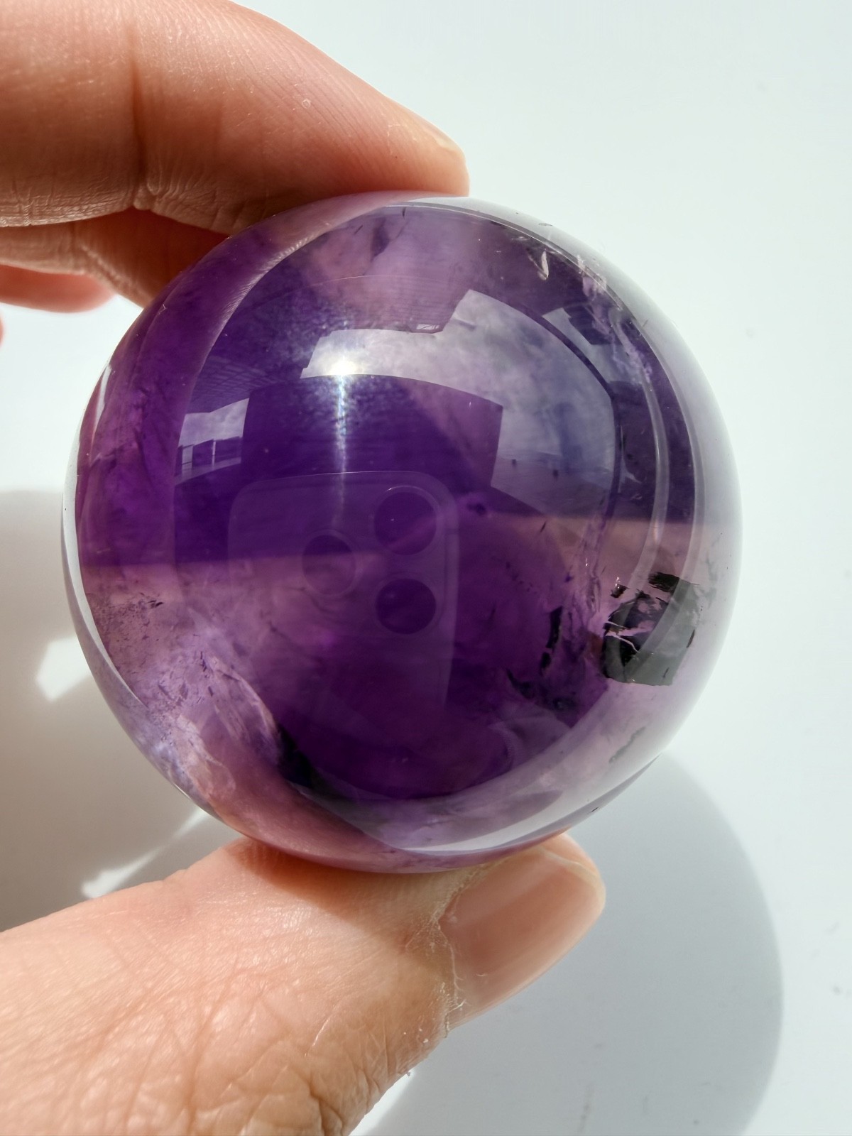 Trapiche Phantom Amethyst Sphere from Brazil | 1.75″