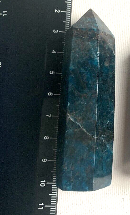 BLUE APATITE HUGE OBELISK TOWERS FROM 7CM TO 8CM HIGH