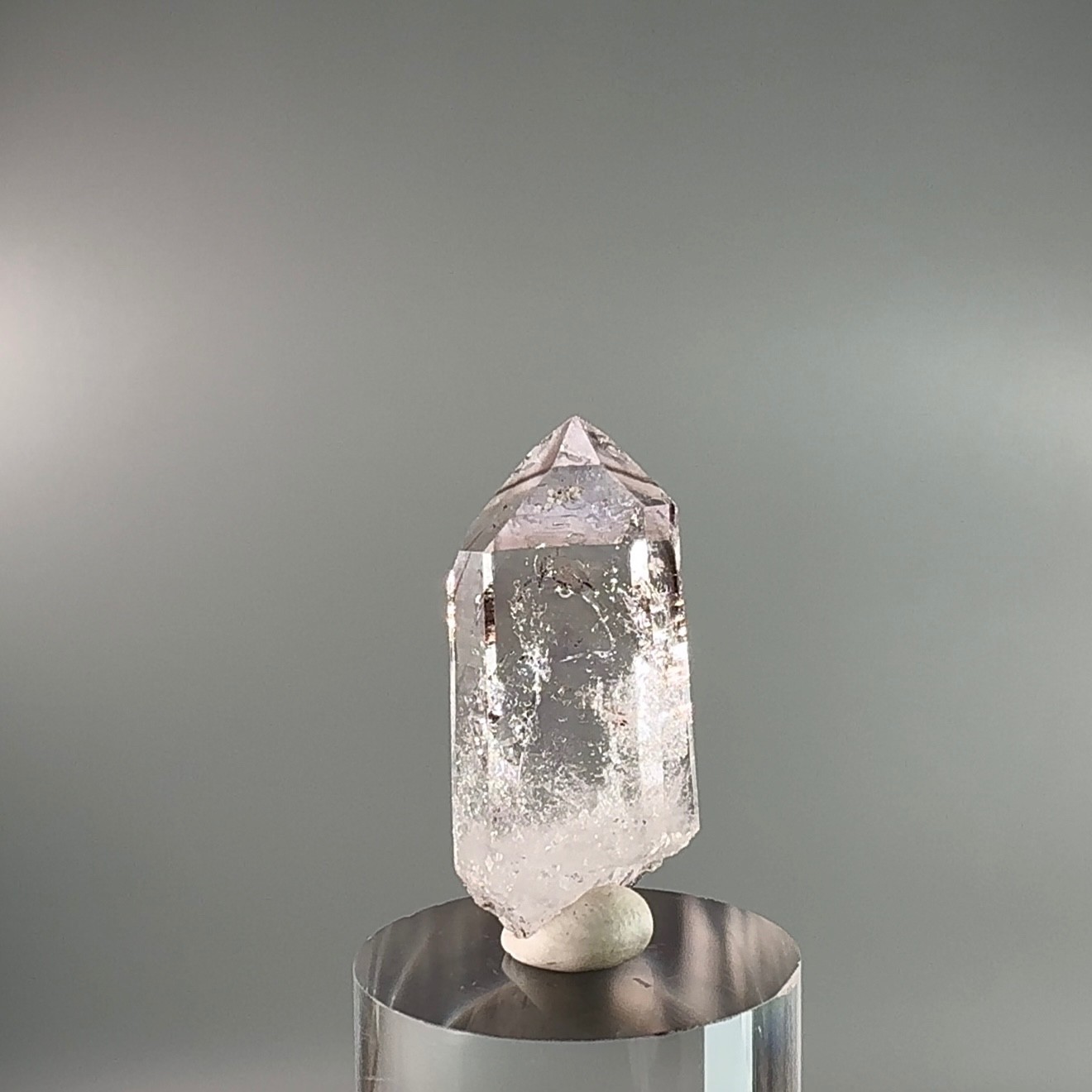 Very Visible Moving Bubble! Rare Optical Lilac Pink Brandberg Amethyst Enhydro