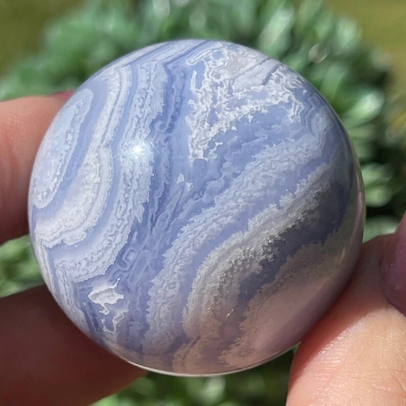 Blue Lace Agate High Quality Sphere Collector’s Agate