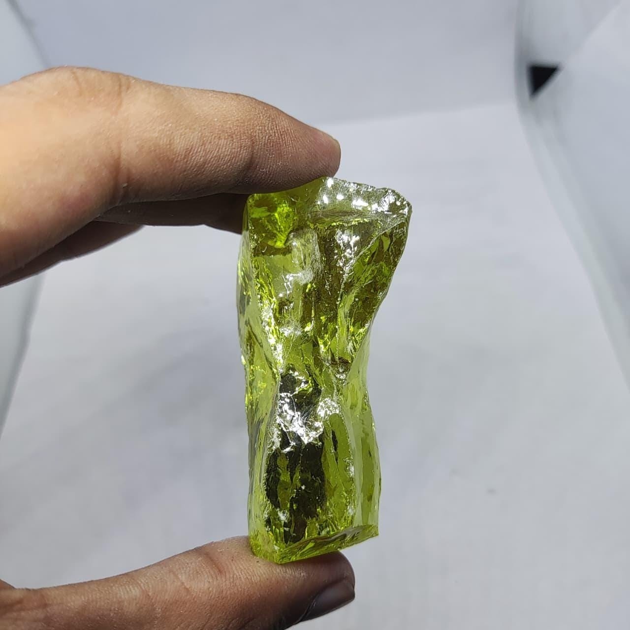 Peridot Green Rough Zircon 210–250CT, Raw Crystal Gemstone for Collectors Gift