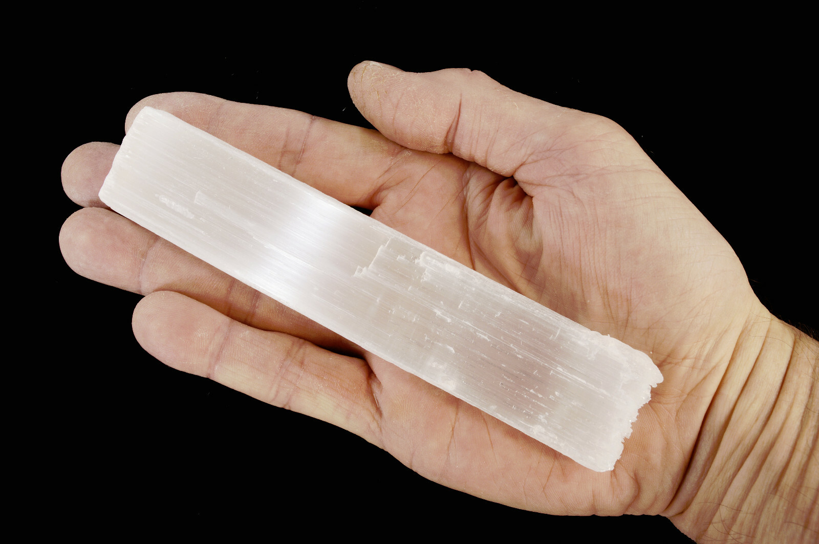 SELENITE Log 6″ 3-5 Oz Rough Natural Mineral Rocks Specimen Unpolished Stones