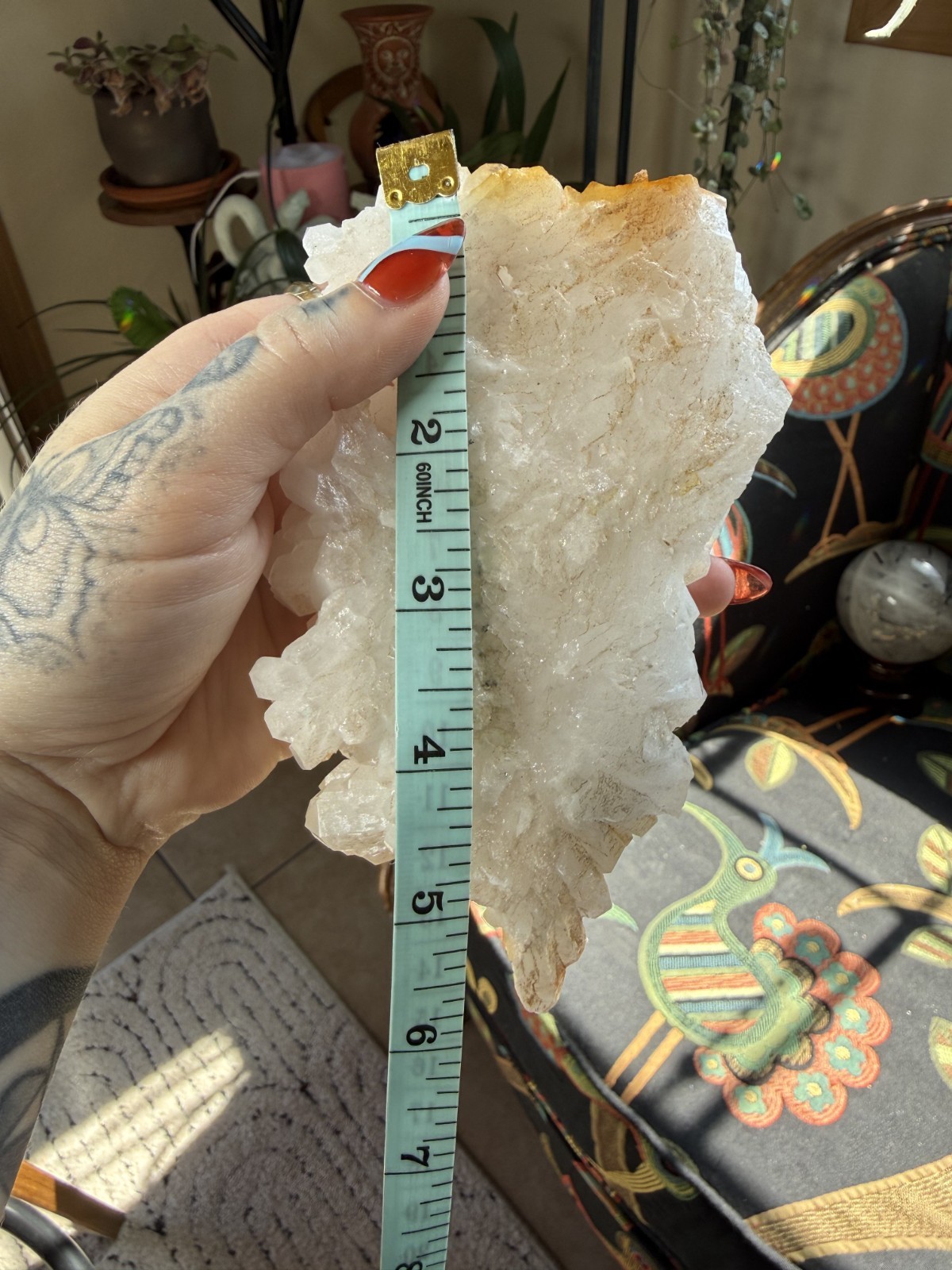 Mango Quartz Crystal Specimen – White Quartz with Bright Yellow Inclusions – 1.1
