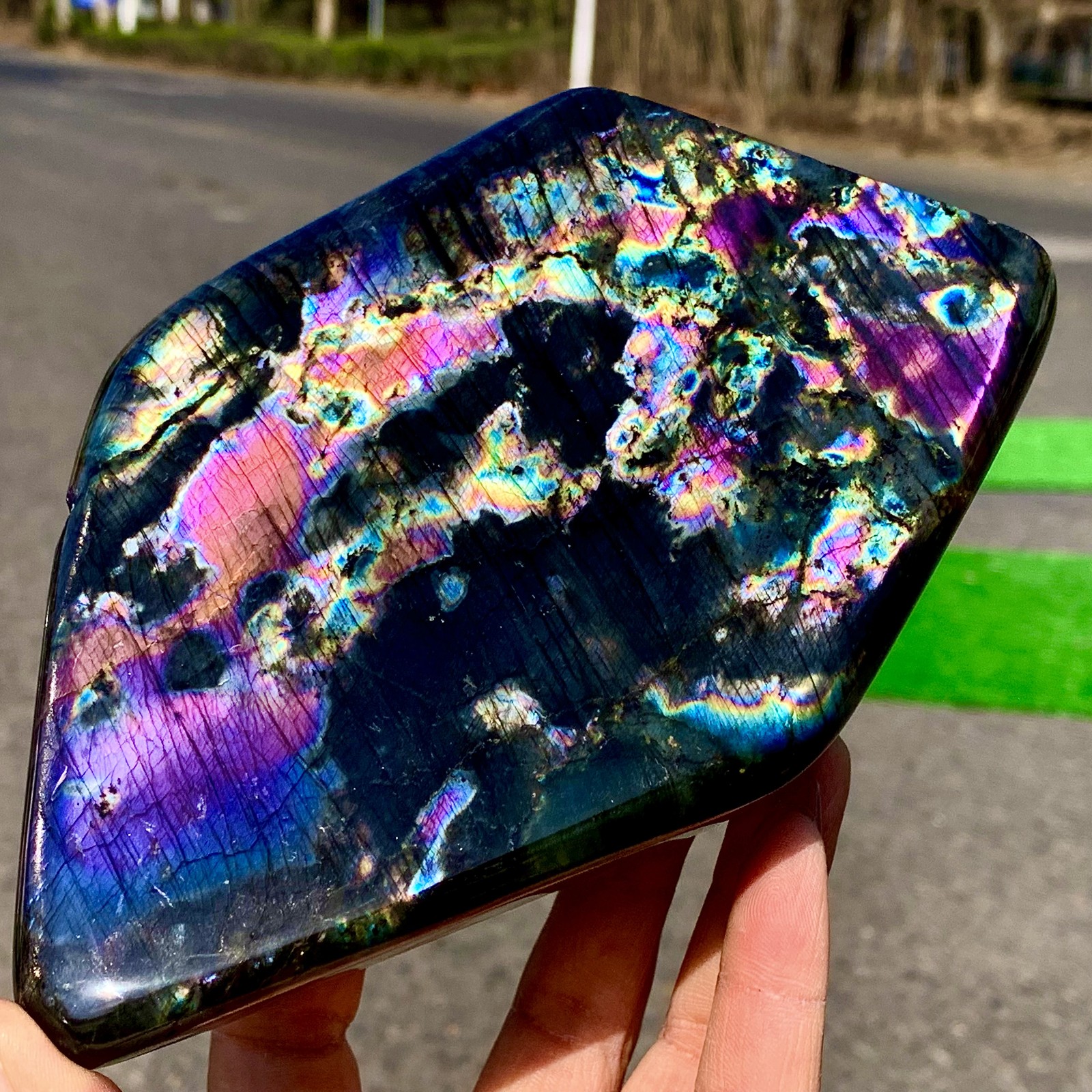 2.81LB Natural Gorgeous Labradorite QuartzCrystal Stone Specimen Healing