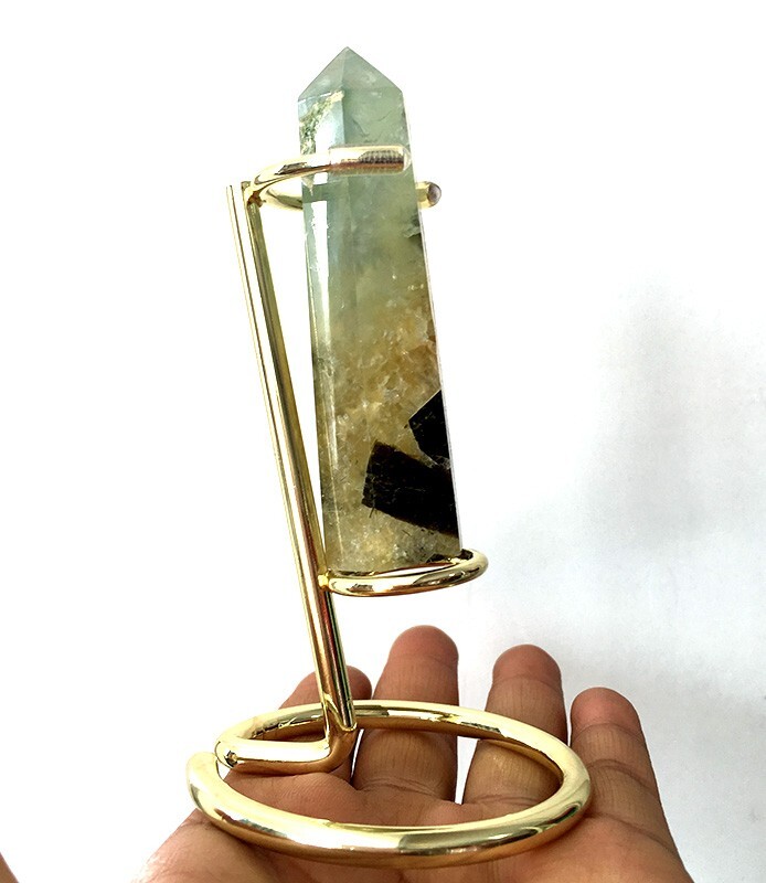 1pcs Golden Crystal ball and crystal pillar alloy bracket