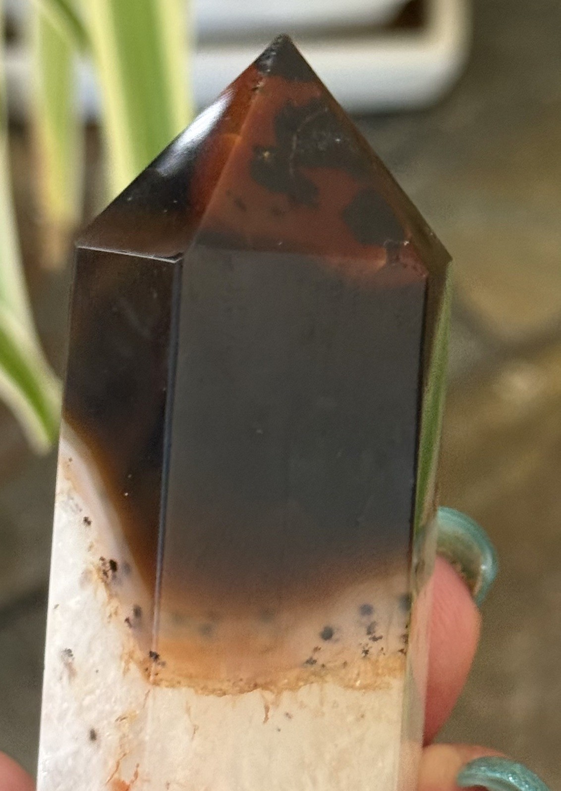 Carnelian in Quartz Crystal Tower, Collectors, 6”, Brazil, gift,