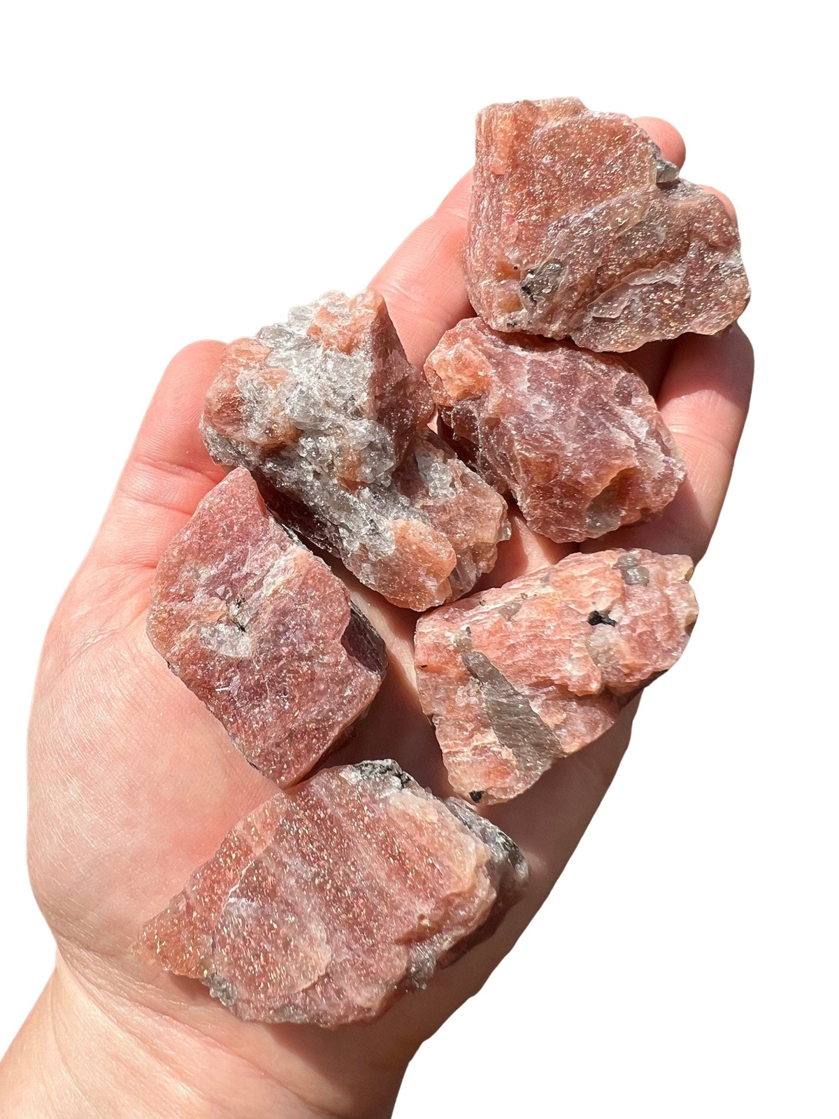 Raw Sunstone Gemstone (Grade A) Natural Sunstone, Rough Stone from India