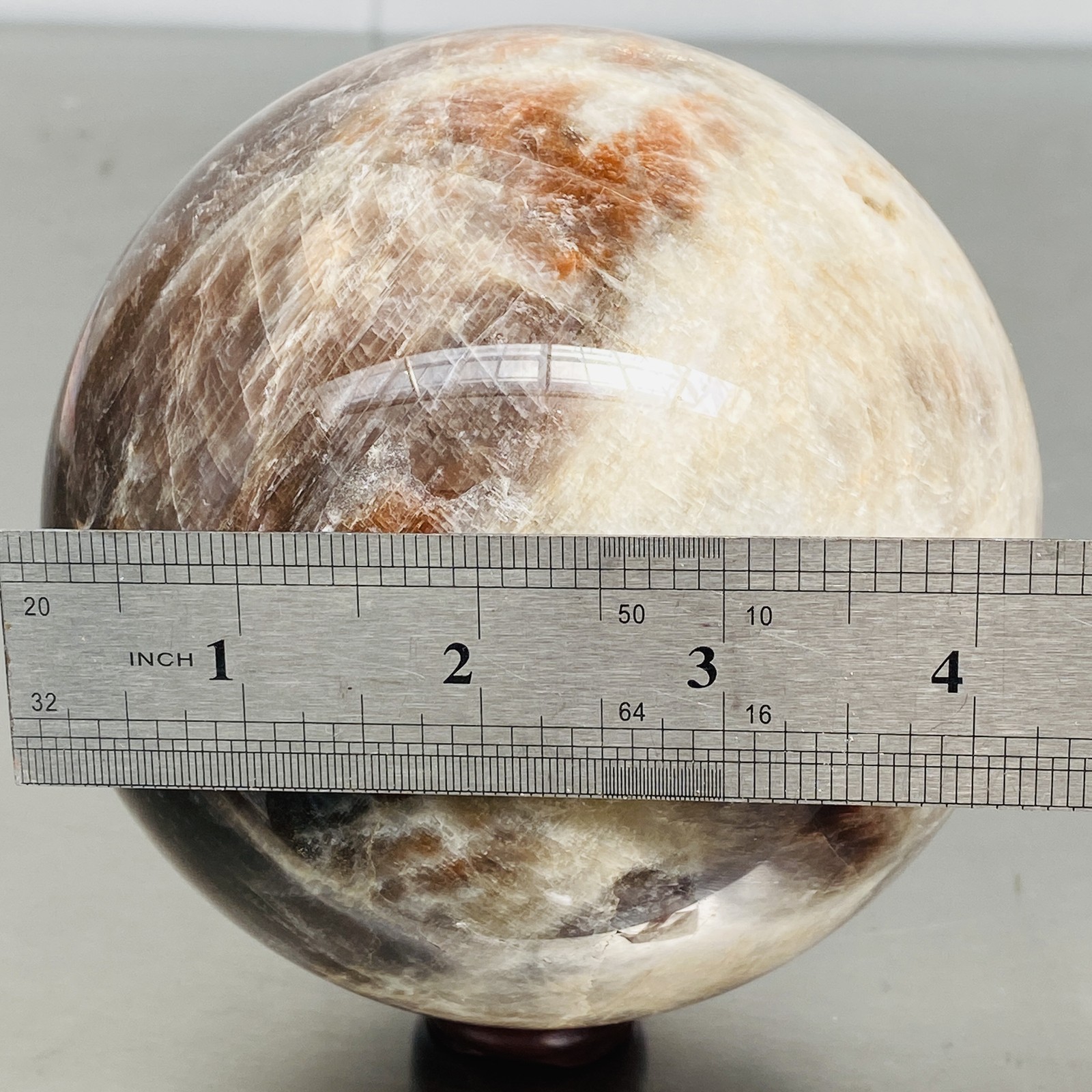 Natural Gray moonstone sphere quartz Crystal ball Healing 2900G (6.39LB)
