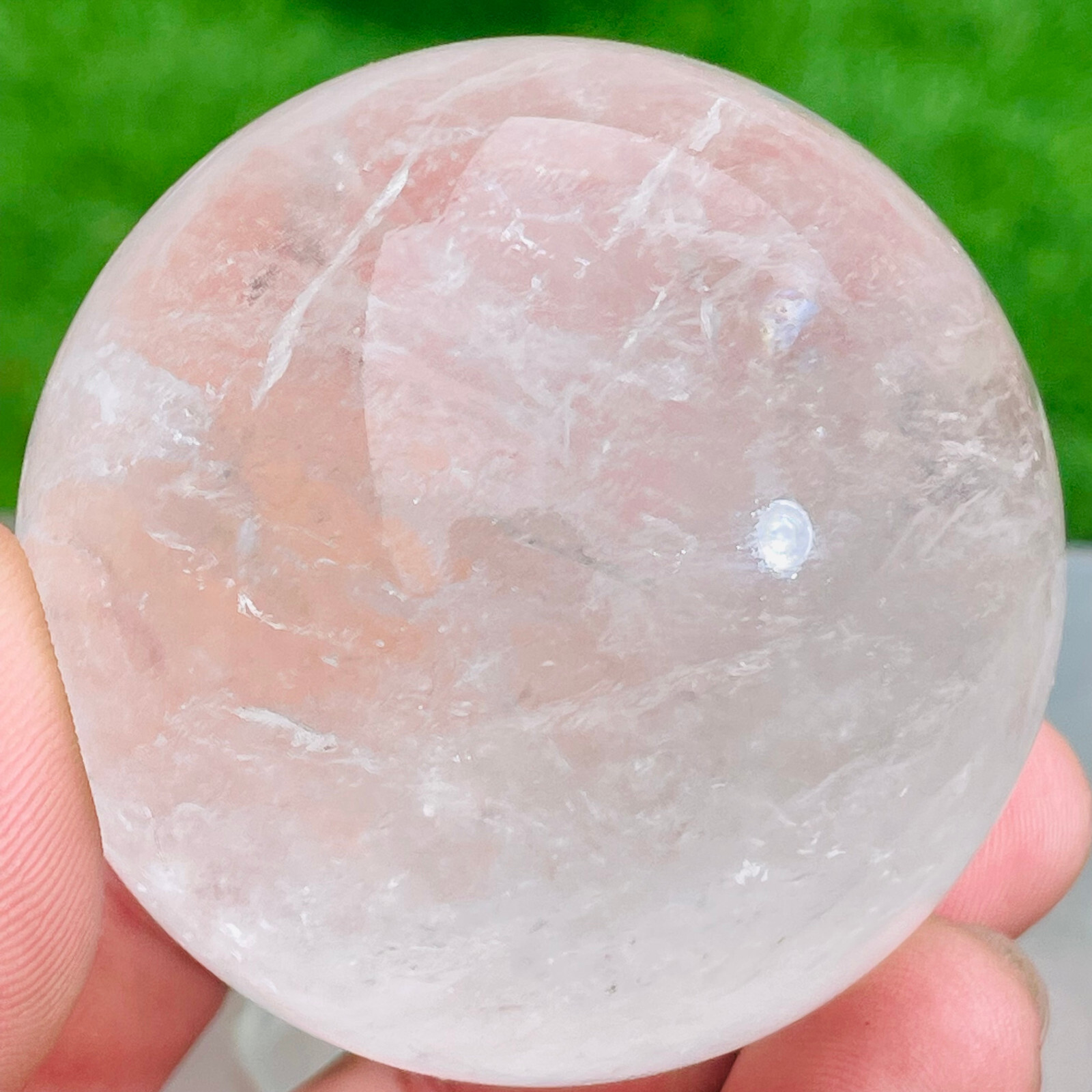 327g Natural Clear Crystal Quartz Stone Meditation Healing Energy Sphere Ball