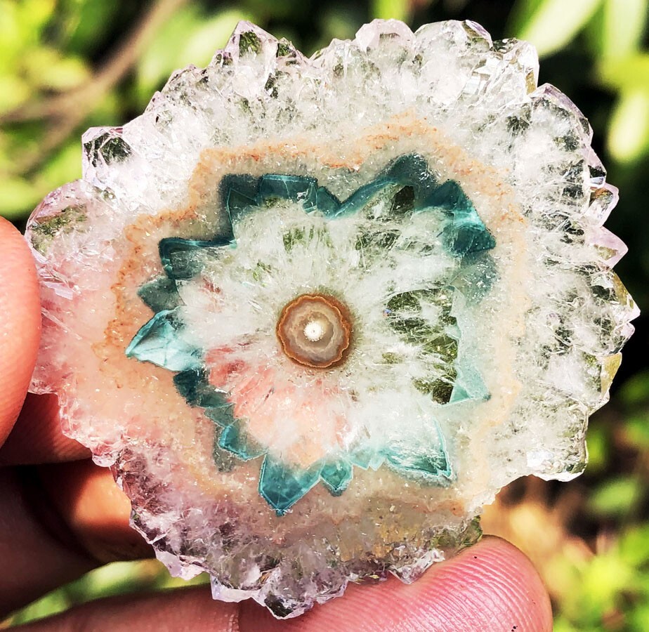 100CT WOW! Boutique Natural Trapiche Star Green Amethyst Flower Specimen ip1377