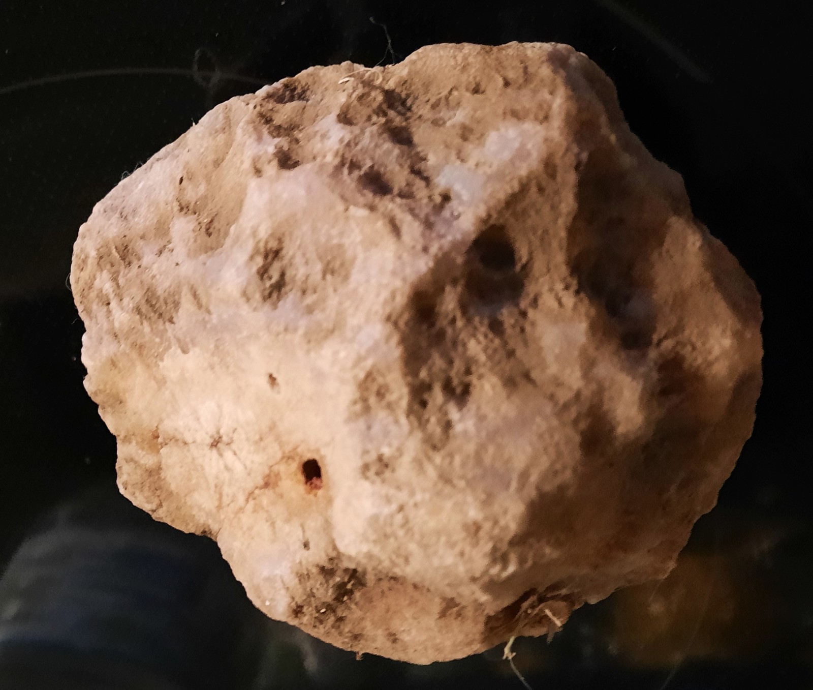 Fresh Out Pointy Ancient Kentucky Geode. Nice Larger Crystals. Nice Soft Colors