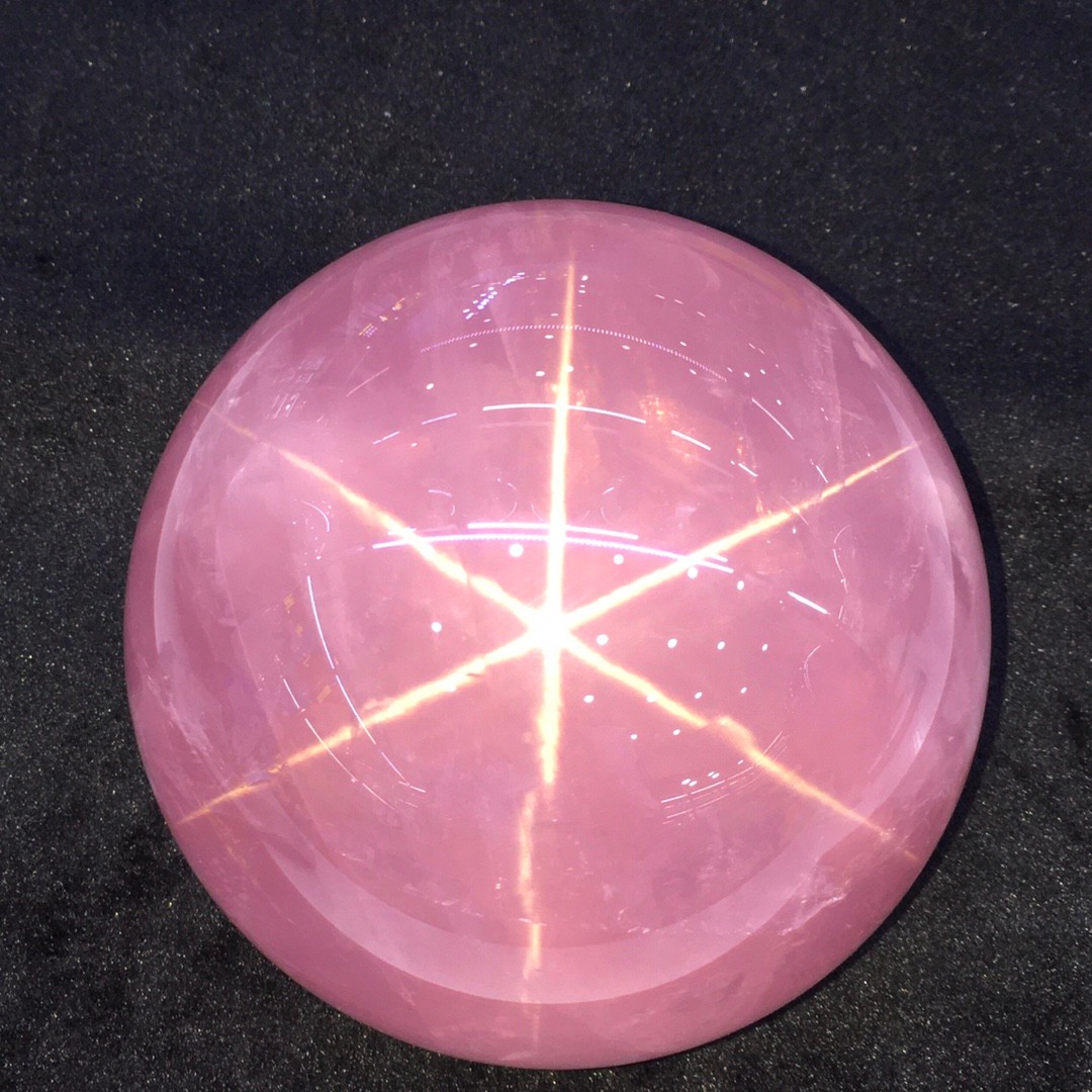 6LBNatural Starlight Rose Sphere Polished Healing Gem Ball Heart Chakra Love Cry