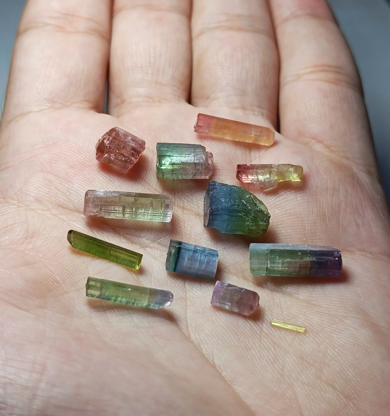 Naturel Top Quality Bicolor And Multi Color Tourmaline Lot From Afg