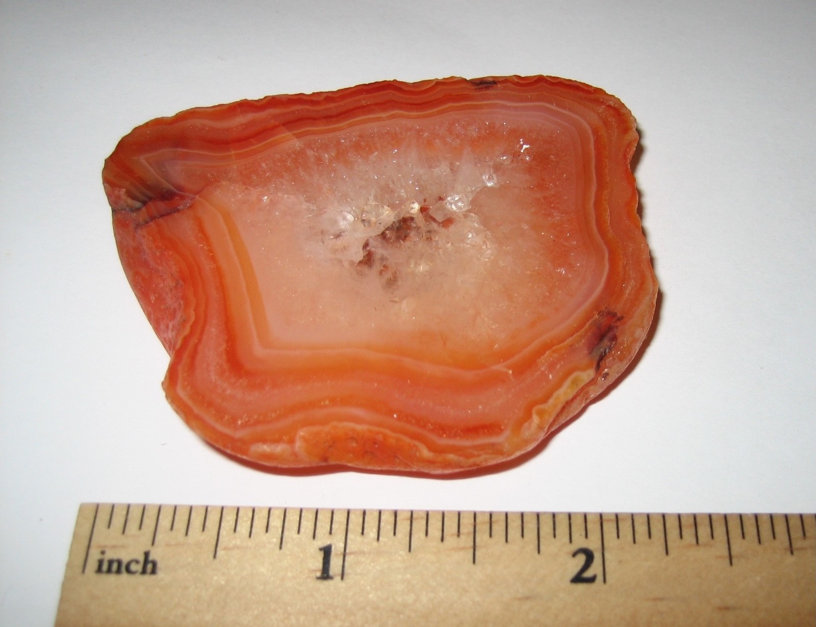 2.4″ x 1.8″ POLISHED (TOP/BOTTOM) ROUGH (SIDES) CARNELIAN AGATE STONE 58grams *5