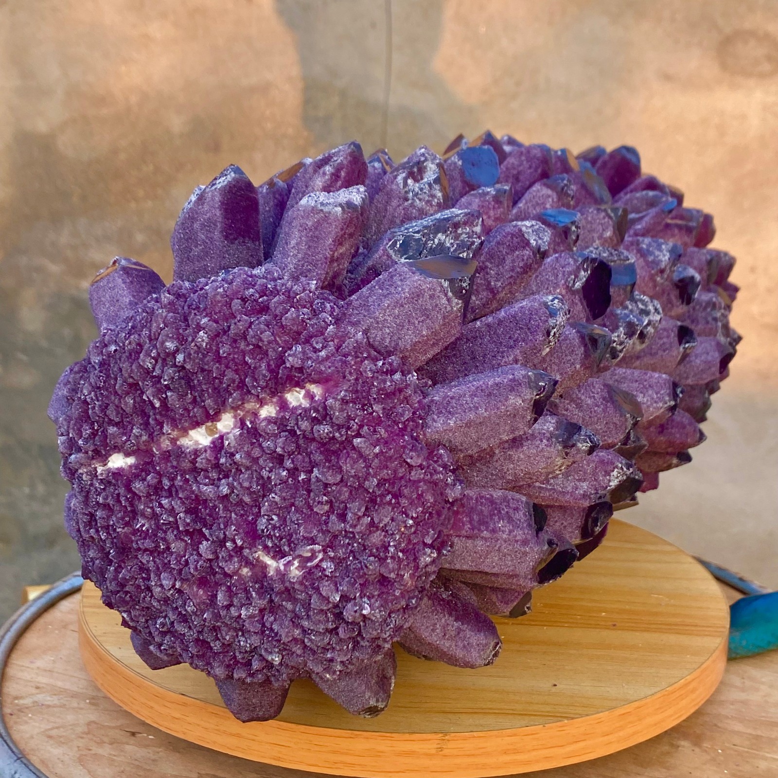 27.88LB New find purple phantom crystal quartz cluster mineral specimen healing
