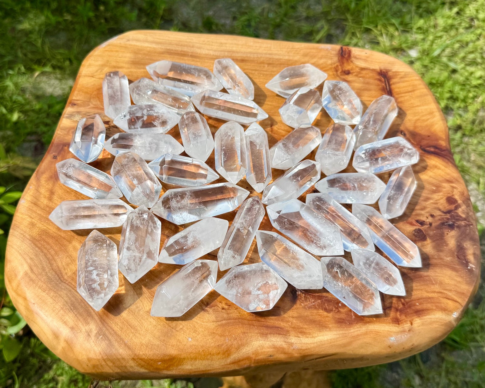 Double Terminated Clear Quartz Crystal Points: Pick Oz or lb Bulk Wholesale Lots