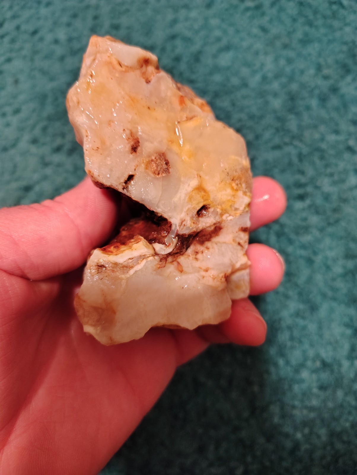 100% Natural Carnelian Agate,11.7oz approx.4in, one of a kind! uncut from Oregon