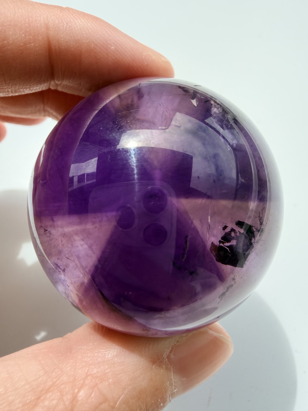 Trapiche Phantom Amethyst Sphere from Brazil | 1.75″