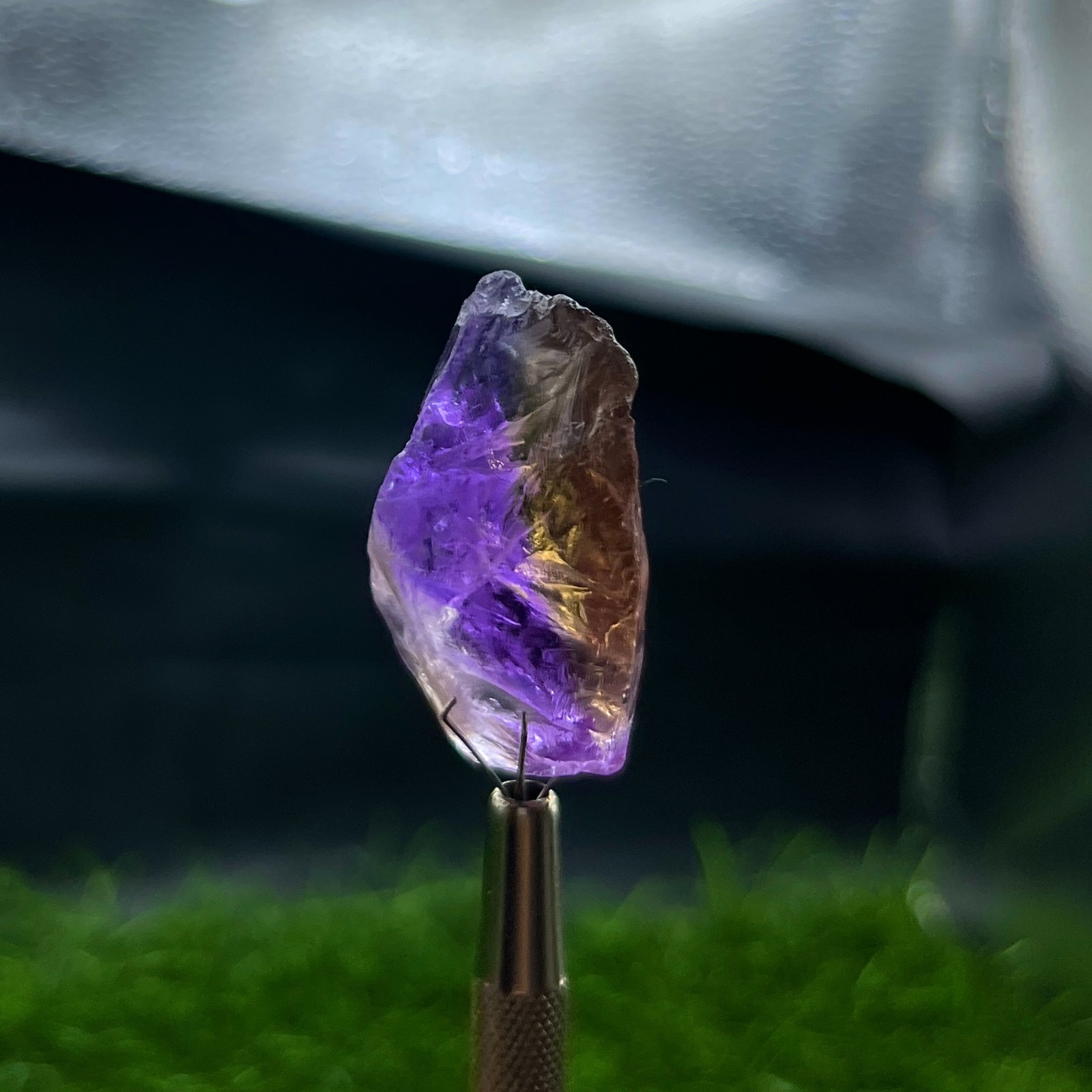 91 Cts Natural Ametrine Rough Crystal Raw Purple Yellow Quartz Gemstone.