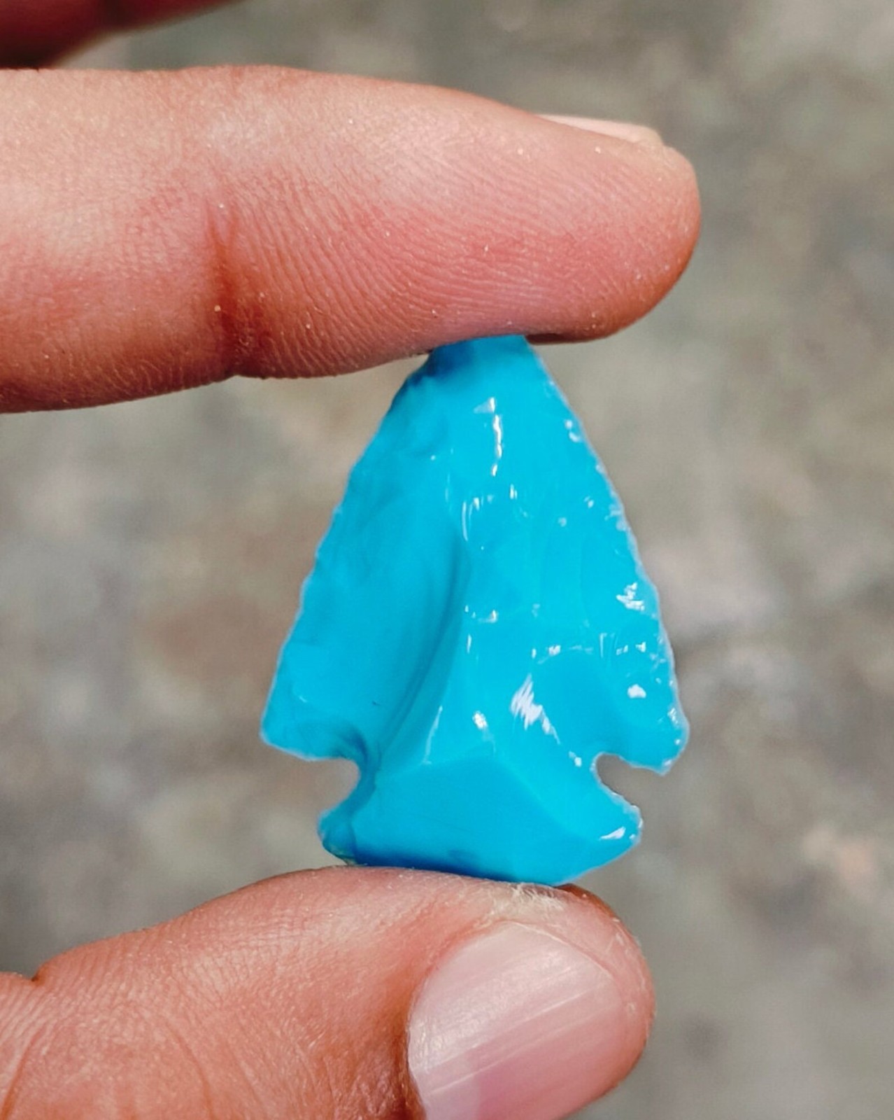 Turquoise Glass Crystal Arrowhead Spearhead 1–1.25 Inch – Gemstone For Healing