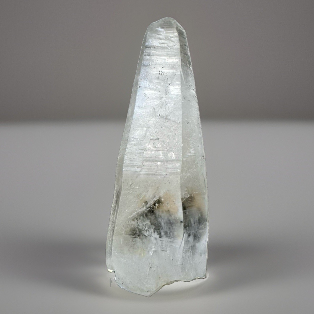 “Frost Phantom Spire” Natural Hashupi Himalayan Quartz Point Akashic Crystal