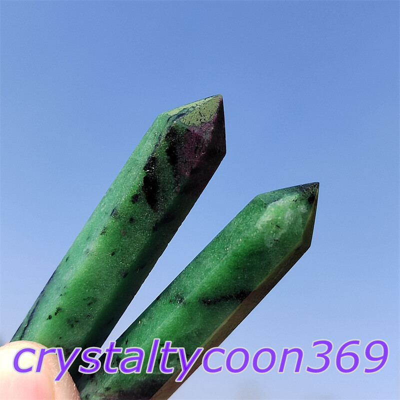 5pcs Natural Zoisite Quartz Obelisk Crystal Wand Point Tower Reiki Healing 5.5cm