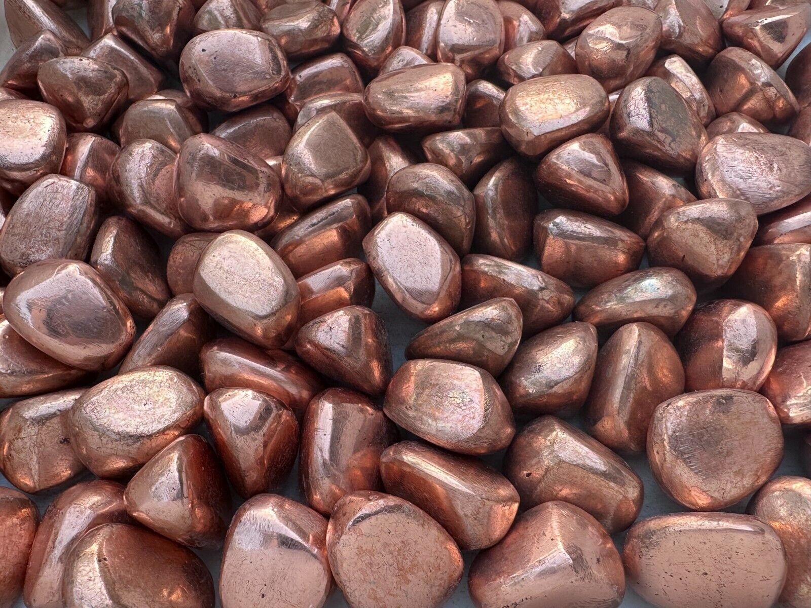 Grade A++ Copper Tumbled Stones, 0.75-0.85 Inch Tumbled Copper, Copper Crystals