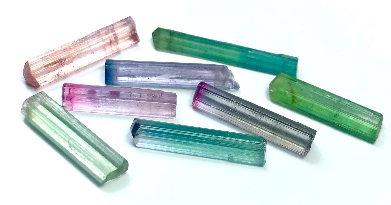 Beautiful Naturel top quality bicolor and multi color tourmaline crystal lot