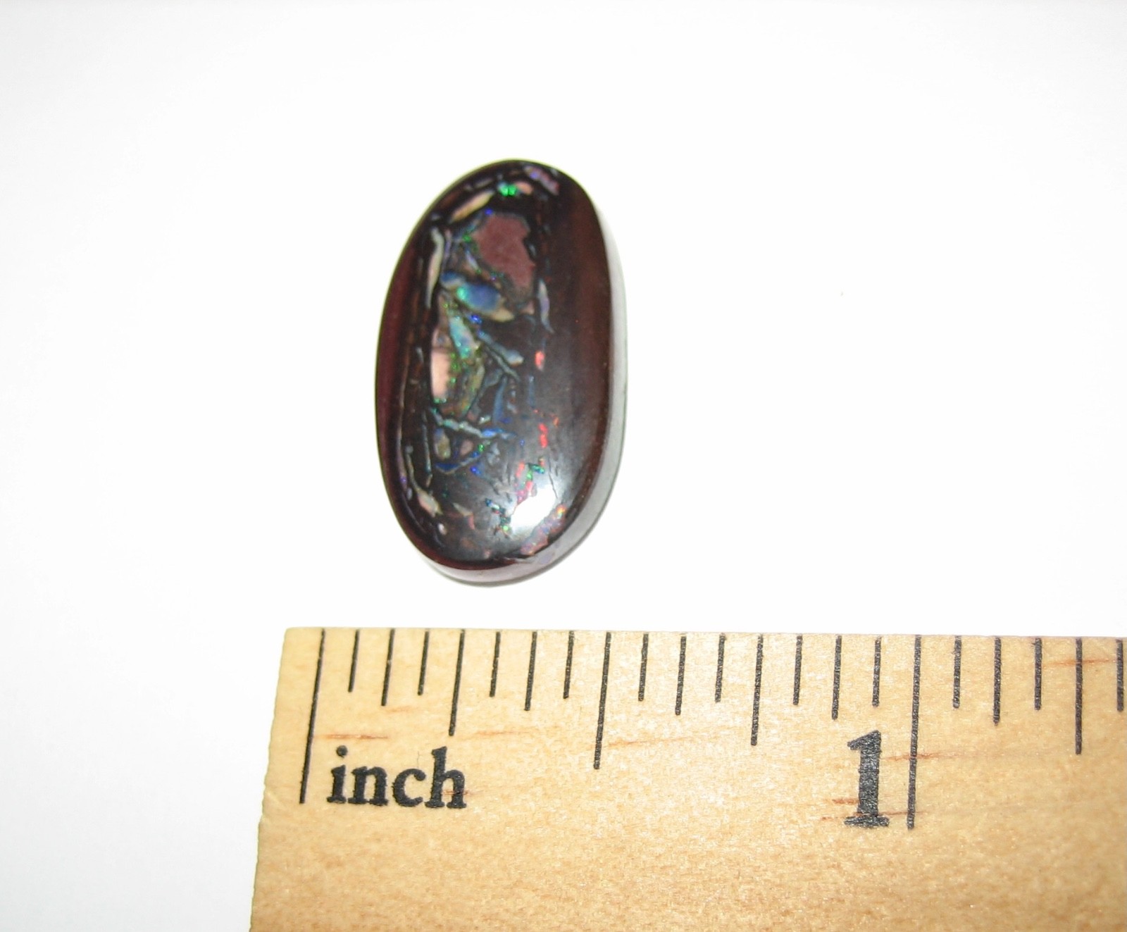 20mm x 11mm POLISHED KOROIT BOULDER OPAL CRYSTAL CABOCHON AUSTRALIA ~ 9.15cts *1