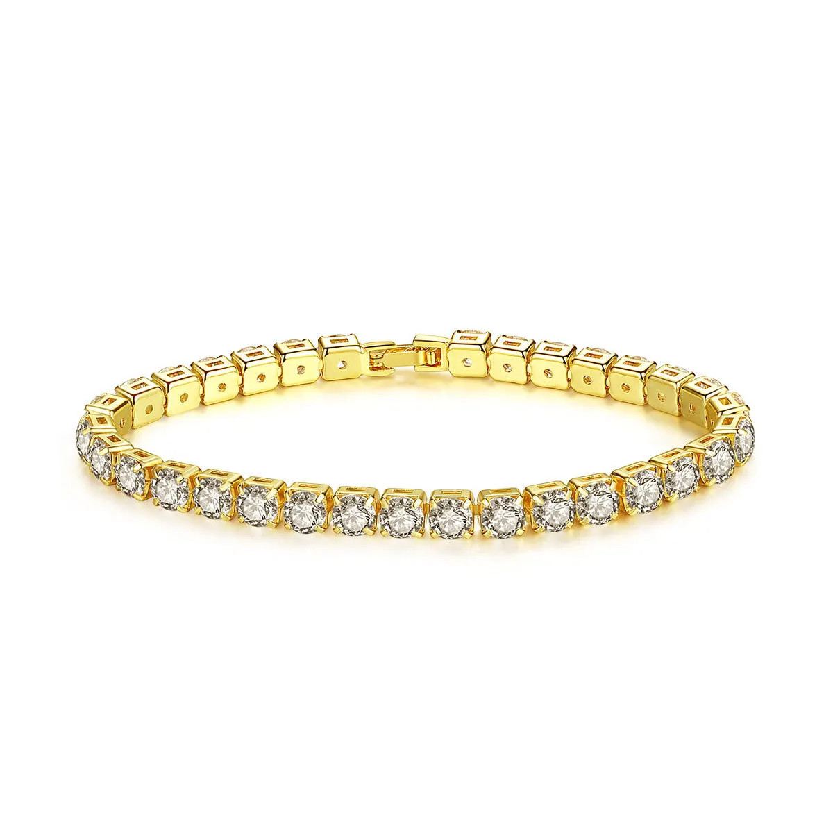 Women’s Zirconia Tennis Bracelet, Crystal Charm Thin Chain Jewelry for Fashion